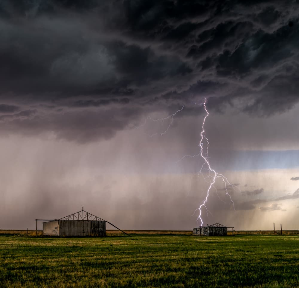 Prairie Lightning Strike by Rob Darby — canvas wall art