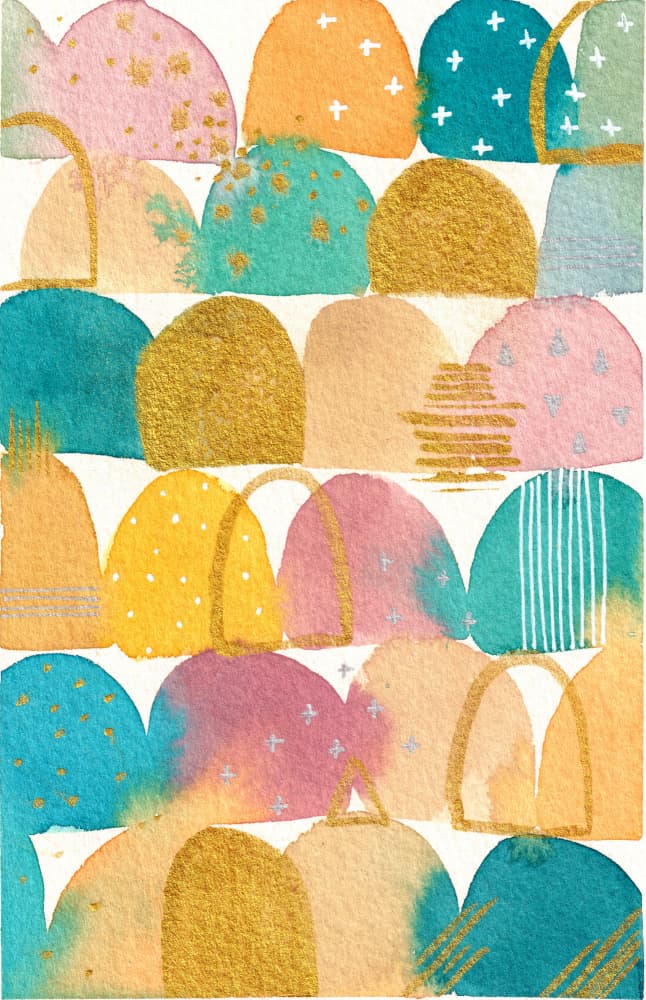 Colorful Watercolor Abstract by Camille Contini — canvas wall art
