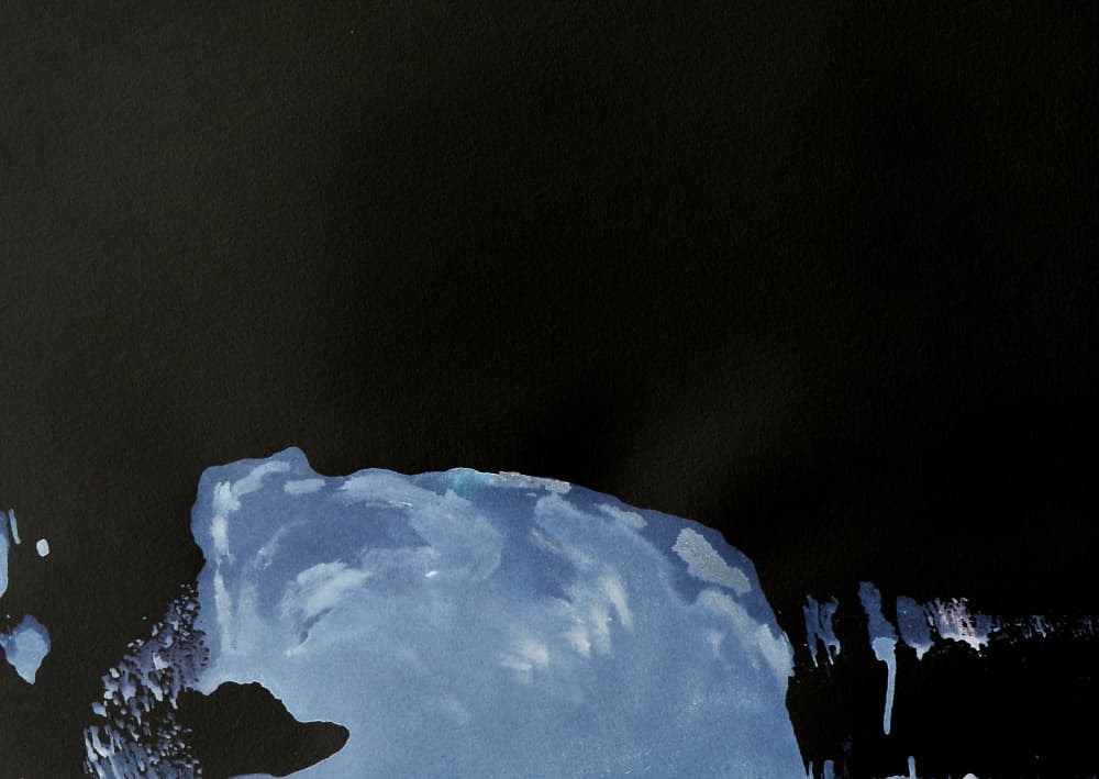 Midnight Blue Flow by Santhosh ch — canvas wall art