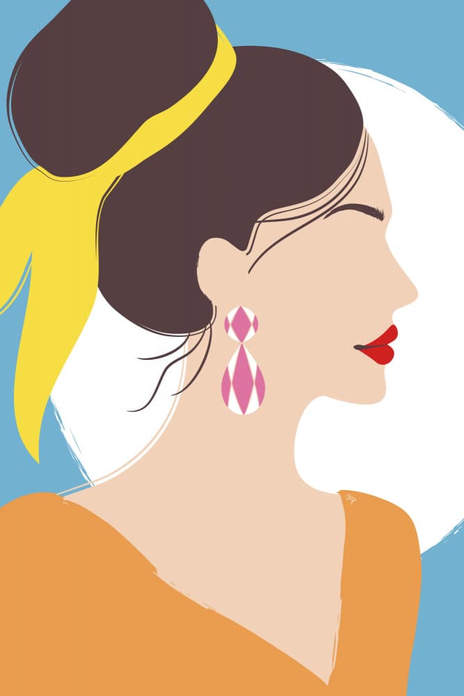 Elegant Woman Profile by Martina — canvas wall art