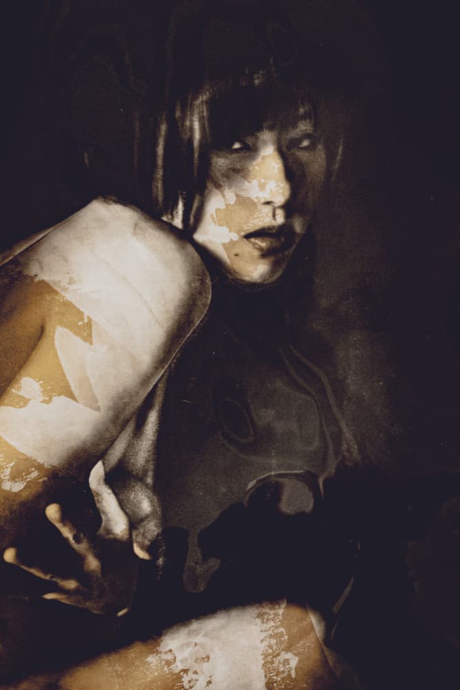 Dark Textured Portrait by Kurosaki Sangan — canvas wall art