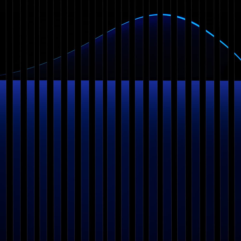 Abstract Blue Equalizer by Gilbert Claes — canvas wall art