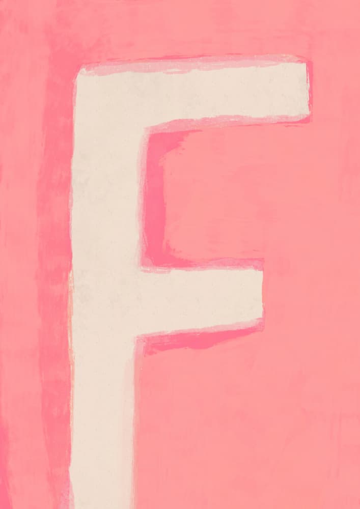 F(pink) by Treechild — canvas wall art