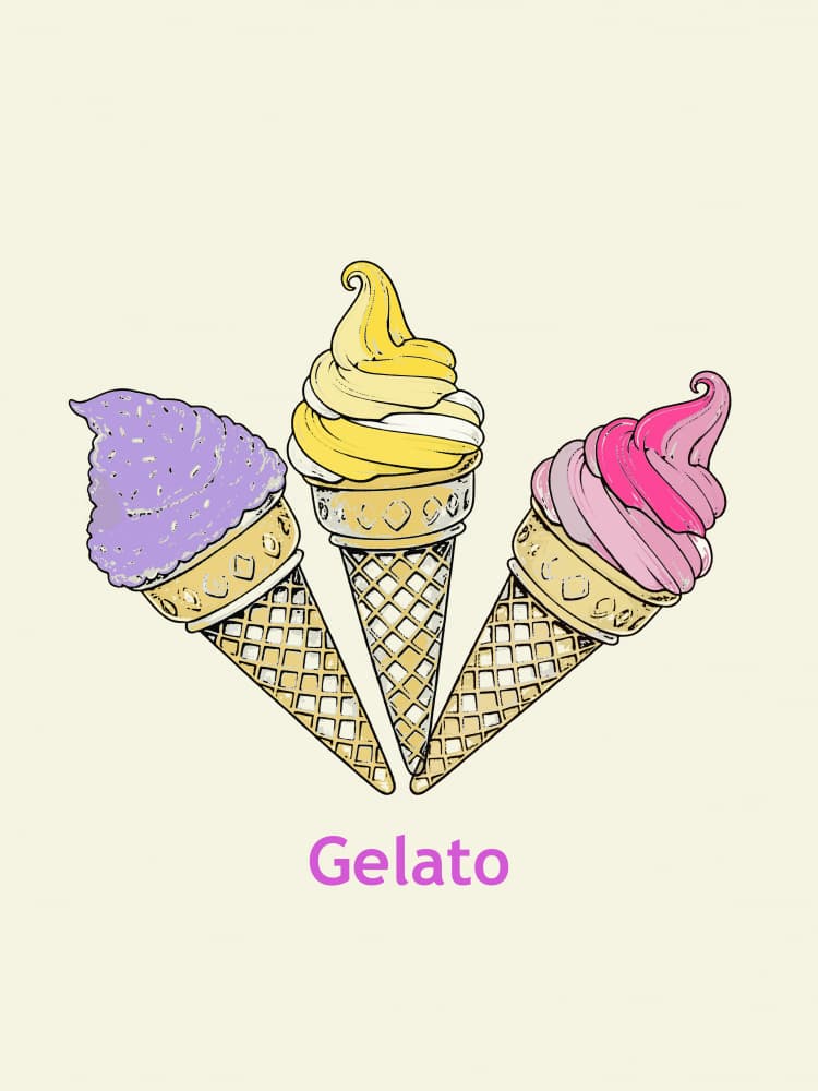 Colorful Gelato Cones by casa cartissi — canvas wall art