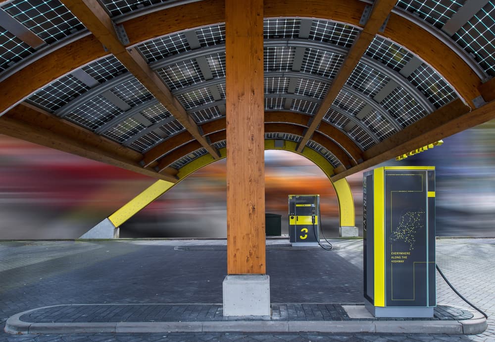 Modern Solar Charging Station by Theo Luycx — canvas wall art