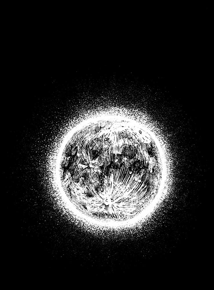 Radiant Cosmic Sun by . DrAW . — canvas wall art