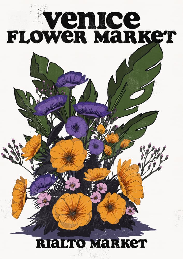 Venice Flower Market Bouquet by Nicholas — canvas wall art