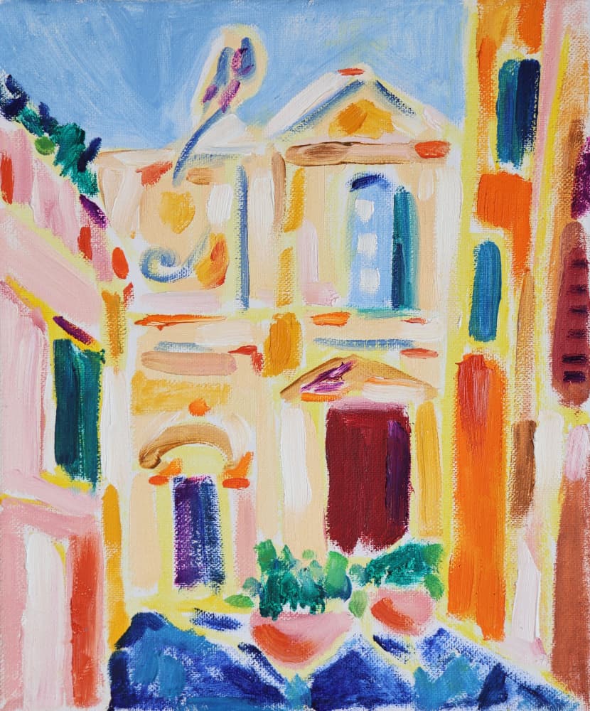 Vibrant City Street by Tamara Jare — canvas wall art