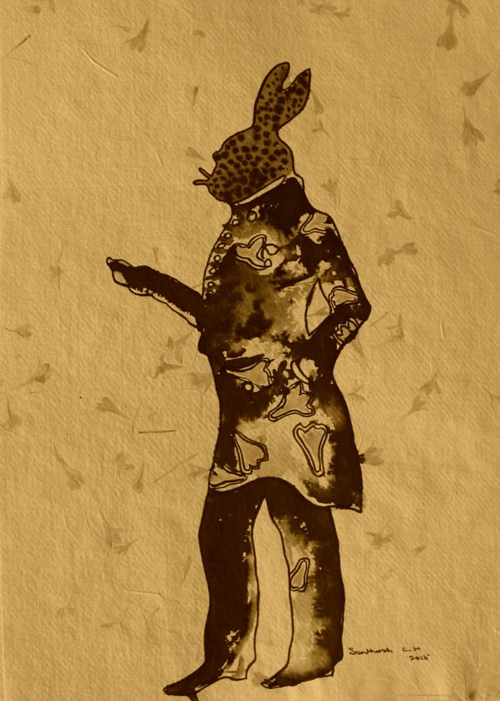 Dapper Rabbit Gentleman by Santhosh ch — canvas wall art