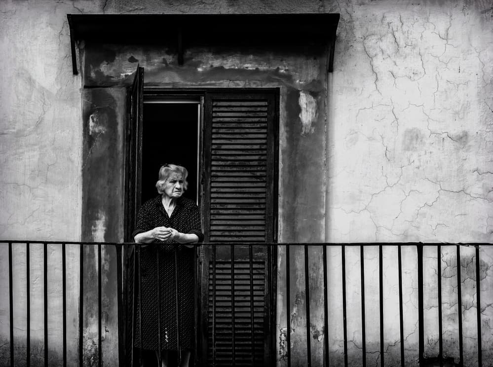 Pensive Balcony Watch by Ömer Ates Kızıltug — canvas wall art