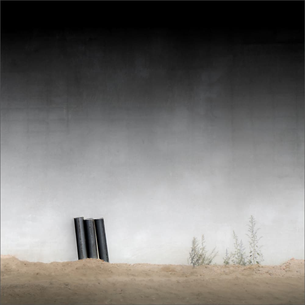 Stark Pipes on Sand by Gilbert Claes — canvas wall art