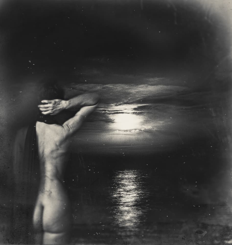 Serene Moonlit Nude by Bogdan Bouşcă — canvas wall art