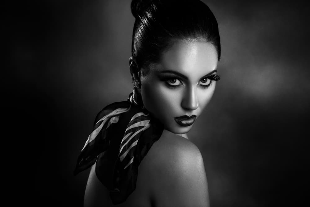 Elegant Woman Portrait by Peppe Tambè — canvas wall art
