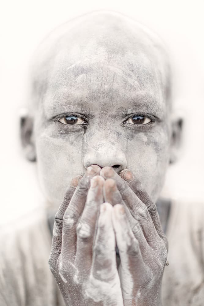 Intense Powder Portrait by Trevor Cole — canvas wall art