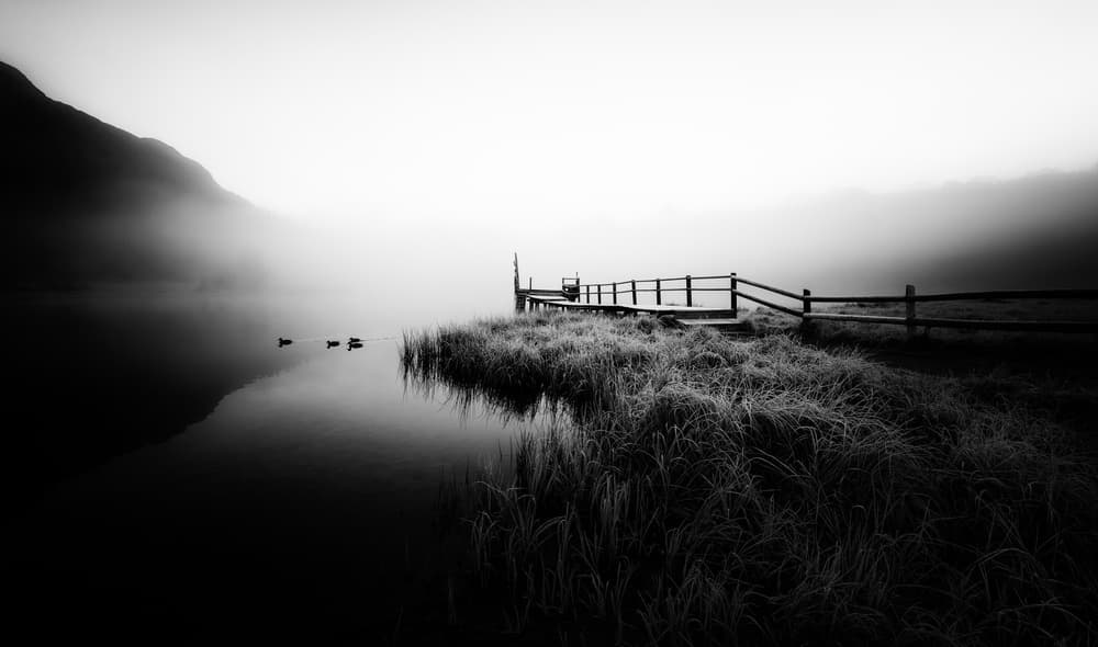 Misty Lake Morning by Andreas Agazzi — canvas wall art