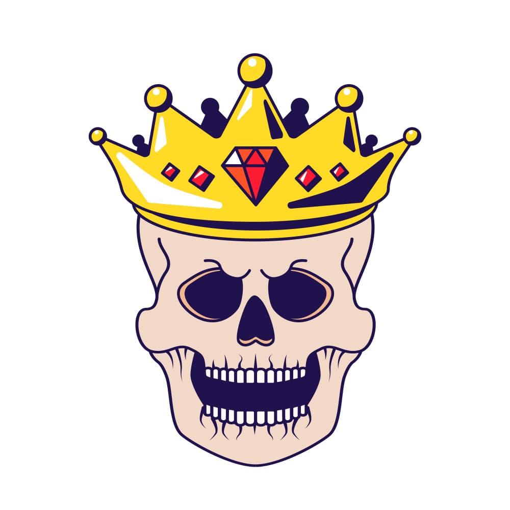 Royal Skull Crown by Marika Barsrsind β canvas wall art
