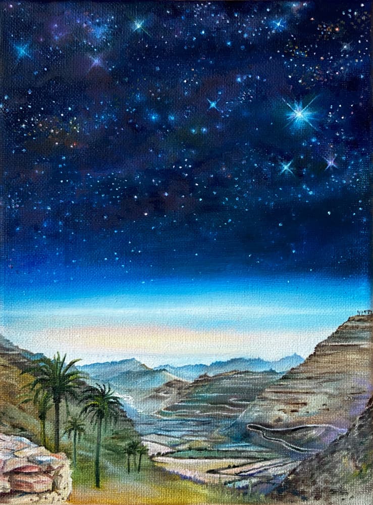 Starry Desert Valley by Anne Wölk — canvas wall art