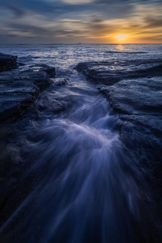 Sunset Ocean Flow by Irene Wu — canvas wall art
