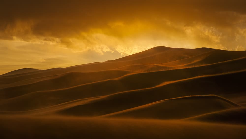 Golden Desert Sunset by John Fan — canvas wall art