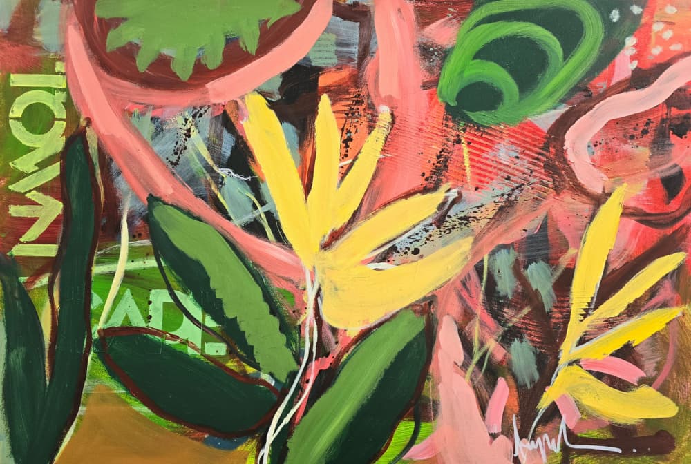 Vibrant Floral Abstract by Angela Maritz — canvas wall art