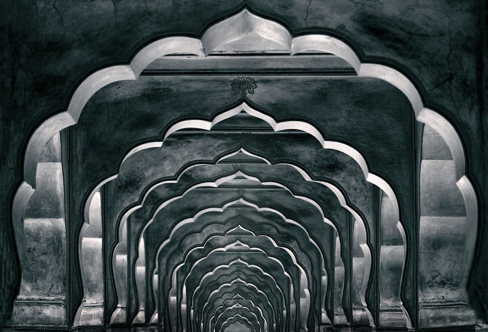 Infinite Arches Perspective by Hans-Wolfgang Hawerkamp — canvas wall art