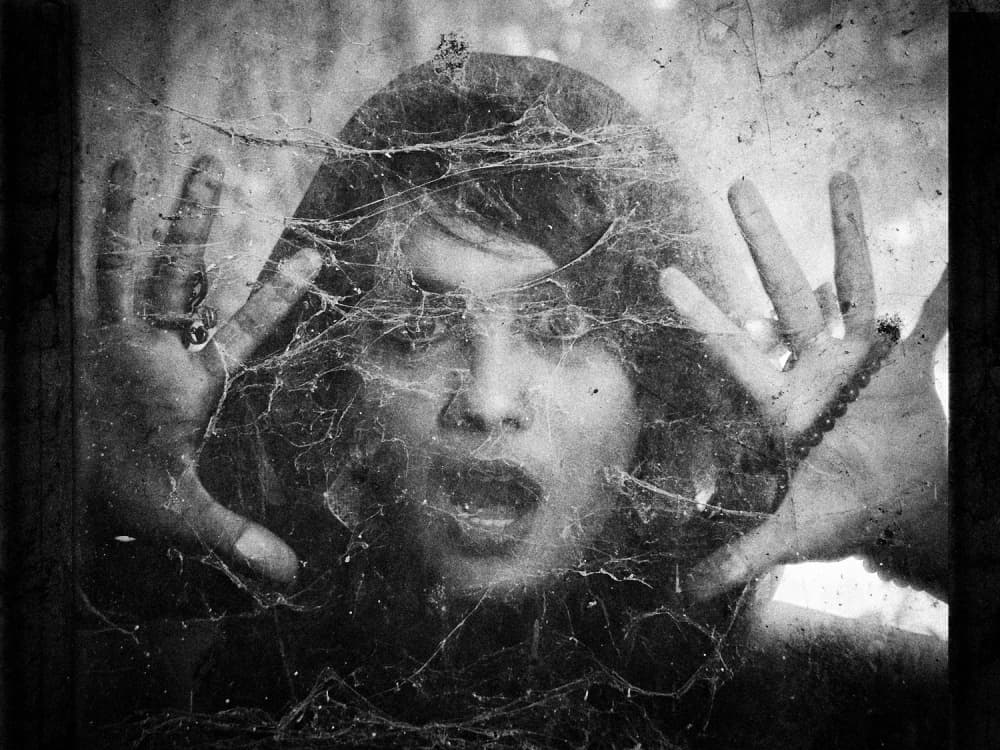 Eerie Web Visage by Joey Bangun — canvas wall art