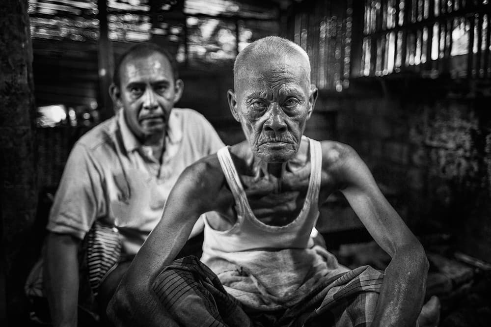 Old Man's Direct Gaze by hardibudi — canvas wall art