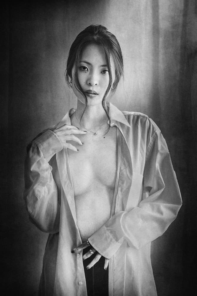 Sensual Gaze Portrait by Eiji Yamamoto — canvas wall art