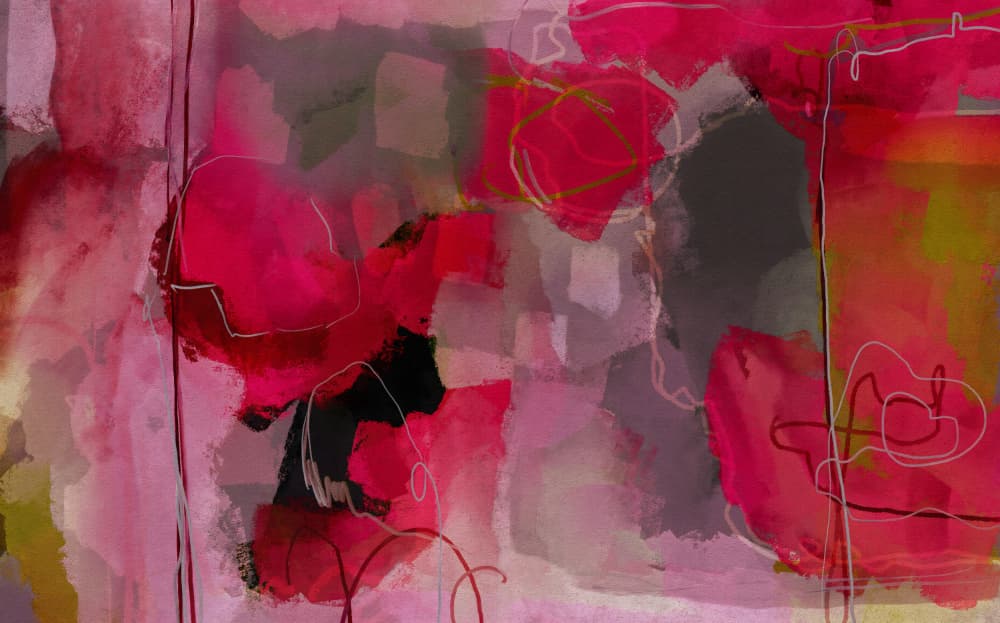 Vibrant Pink Abstract by Josie George — canvas wall art