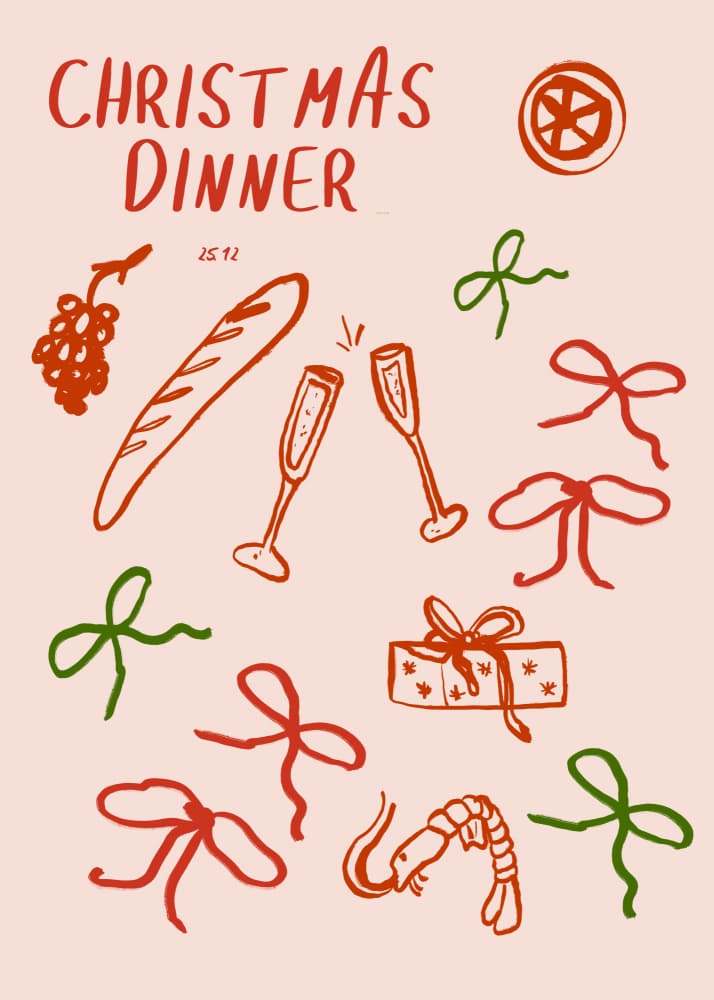 Christmasdinner by Treechild — canvas wall art