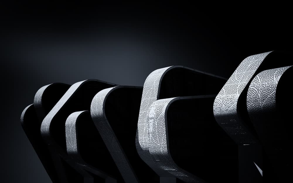 Sleek Curved Seating by Jeroen van de Wiel — canvas wall art