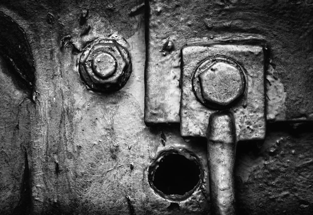 Gritty Industrial Metal by Aleš Klabus — canvas wall art