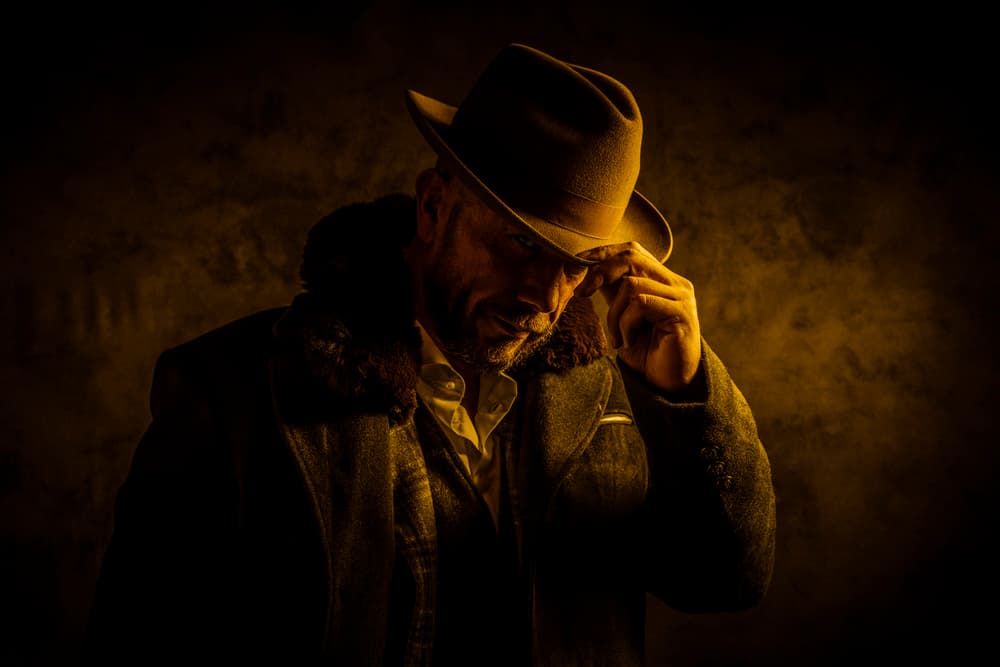 Mysterious Cowboy Portrait by gNo — canvas wall art
