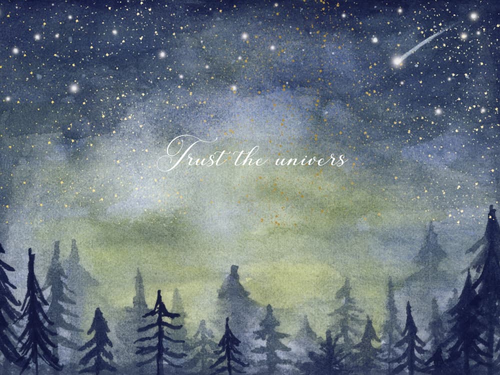 Trust The Universe Night by Ohkimiko — canvas wall art