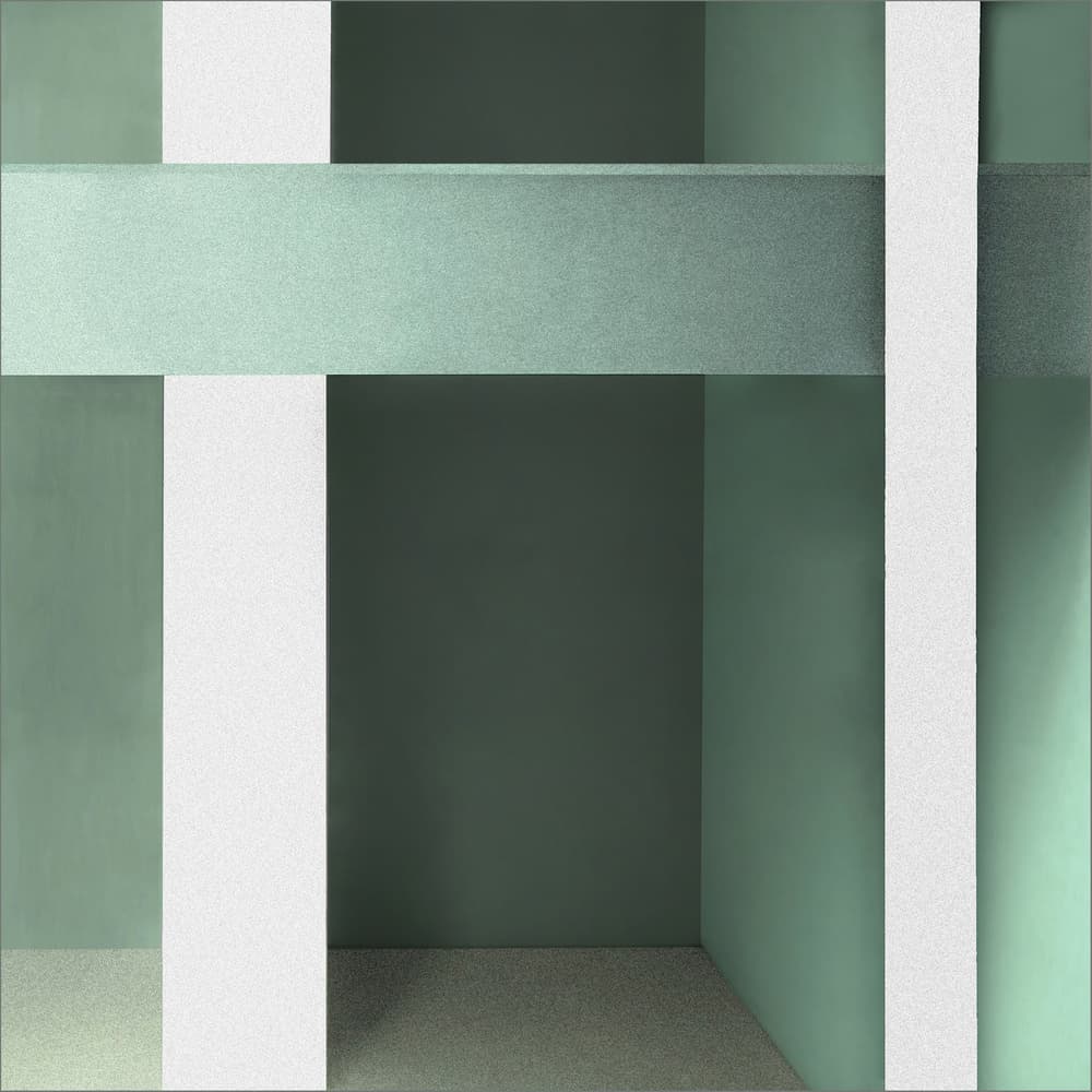 Modern Green Geometry by Gilbert Claes — canvas wall art