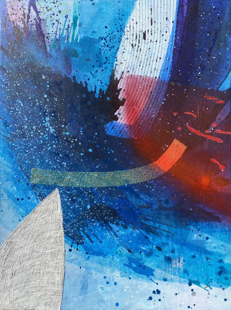 Dynamic Blue Splash by SAN STARLING — canvas wall art