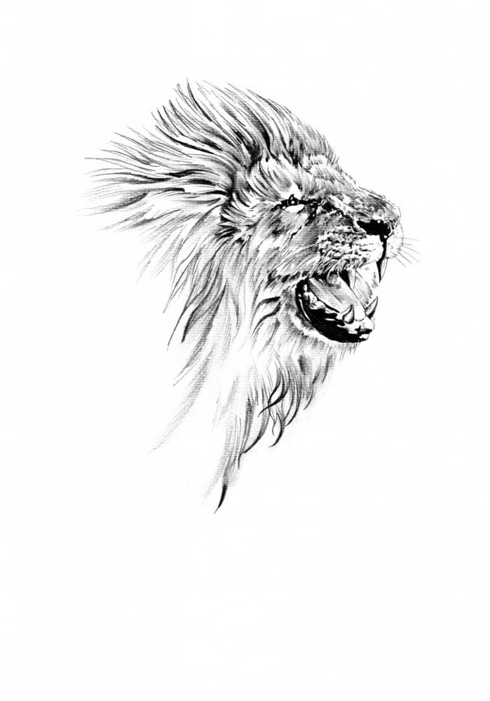 Majestic Roaring Lion by Kulik — canvas wall art