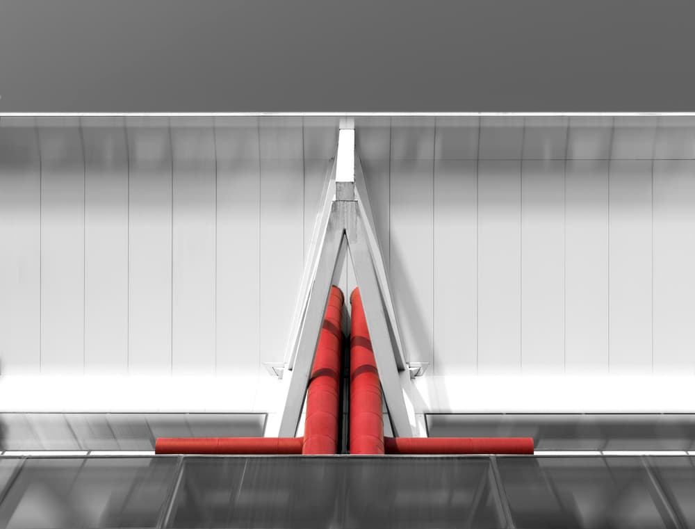 Bold Red Architecture by Greetje van Son — canvas wall art