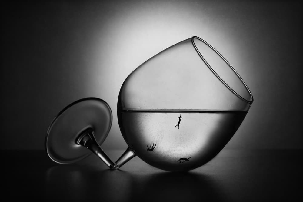Falling Figures Glass by Victoria Glinka — canvas wall art