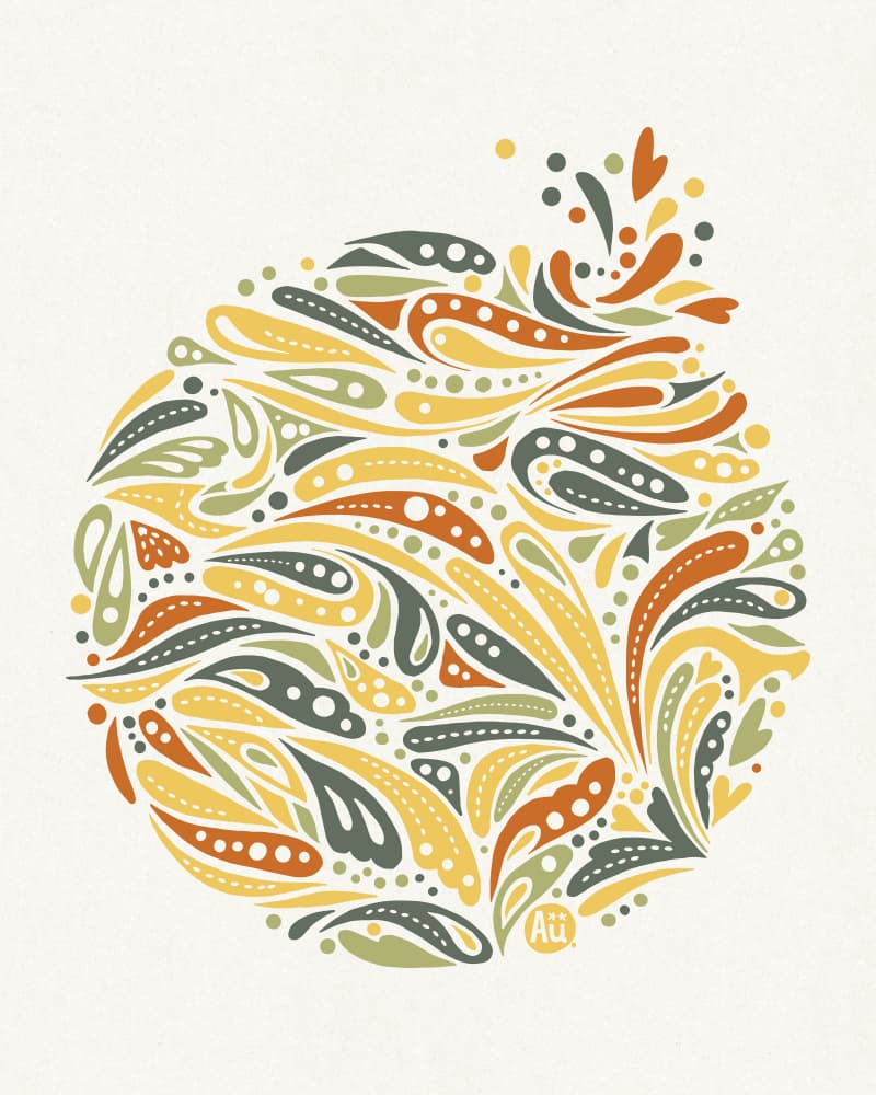 Autumn Swirls Bloom by Aia Ueno — canvas wall art