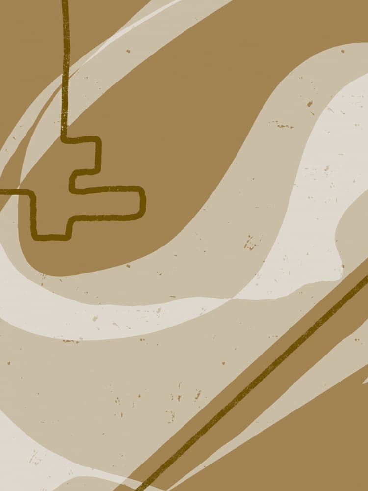 Minimalist Earth Tone Abstract by Yuli Saputra — canvas wall art
