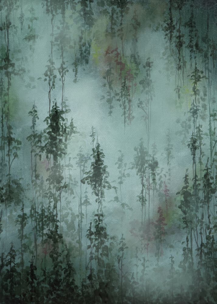 Misty Green Forest by Maria Borglund — canvas wall art