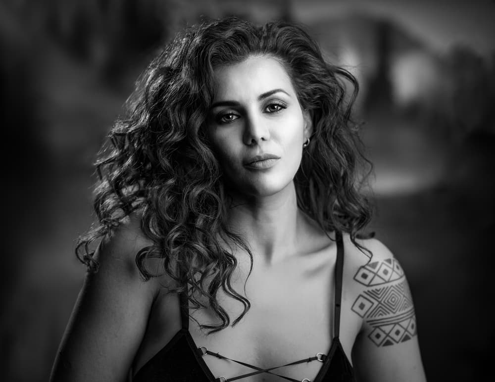 Striking Woman Portrait by Luc Stalmans — canvas wall art