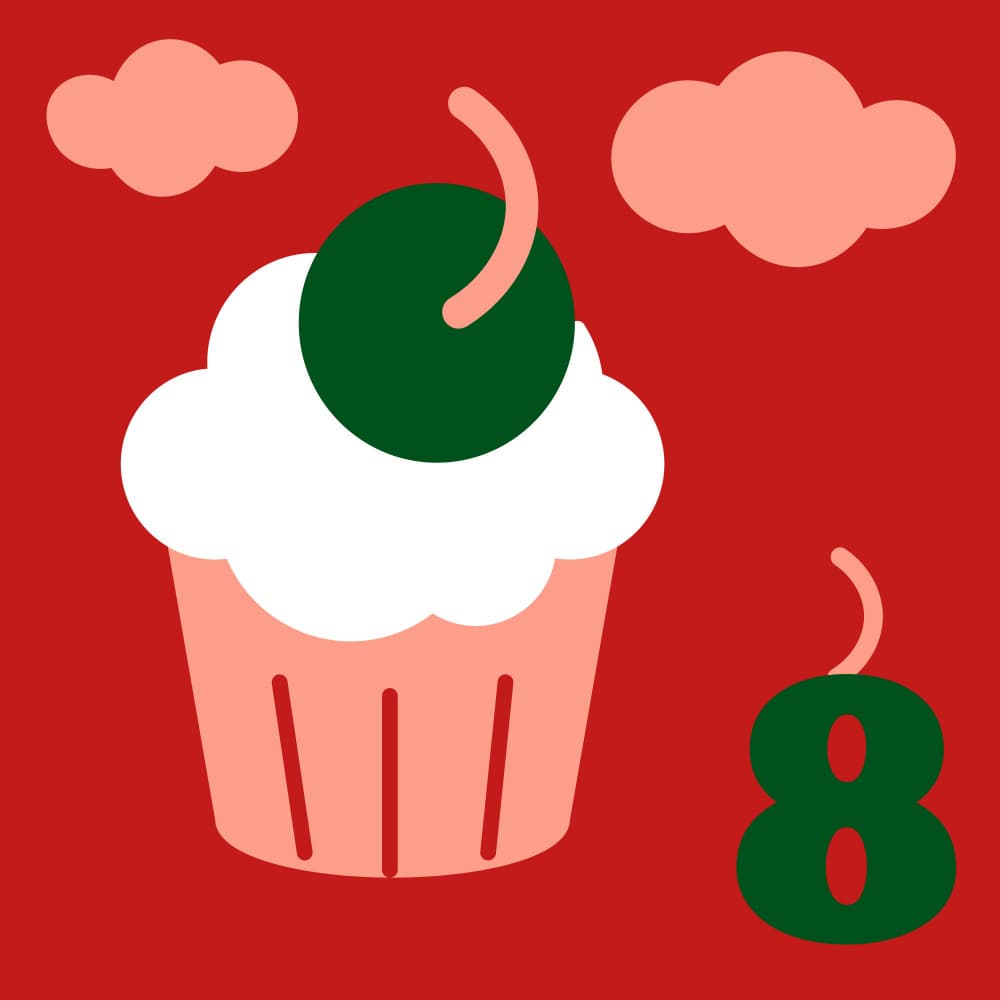 Eight Birthday Delight by Marika Barsrsind β canvas wall art