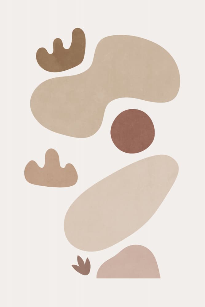 Earthy Organic Shapes by amini54 — canvas wall art