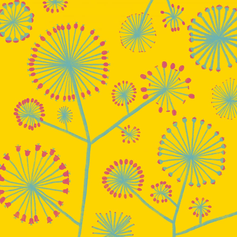 Bright Yellow Florals by Martina Scott — canvas wall art