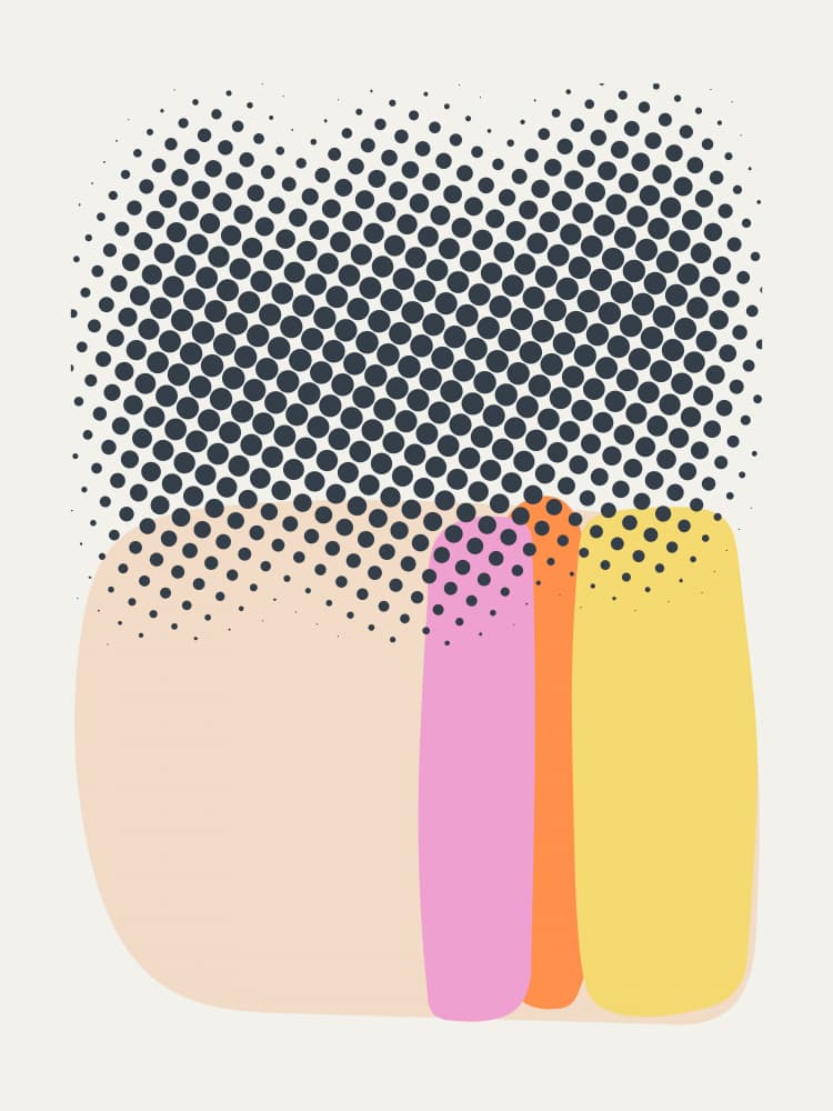 Colorful Abstract Shapes by Little Dean — canvas wall art