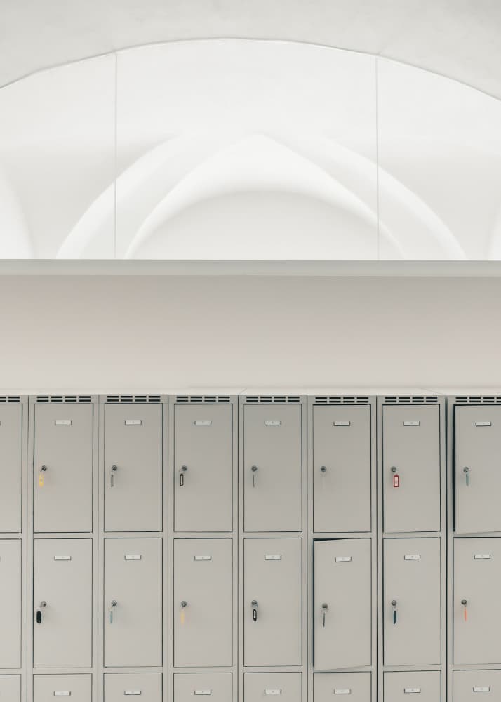 Clean Lockers And Archway by Heike Wolters-Wrase — canvas wall art