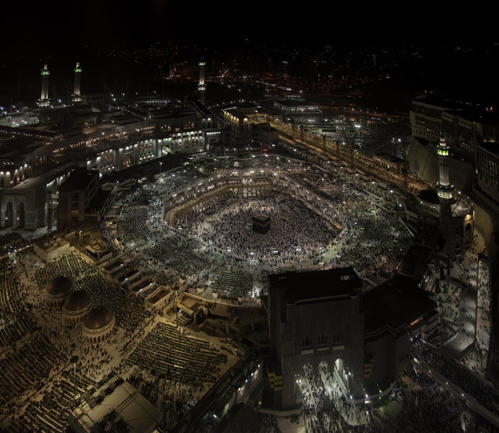 Kaaba Pilgrimage Night by Yomn Almonla πΈπ¦ β canvas wall art
