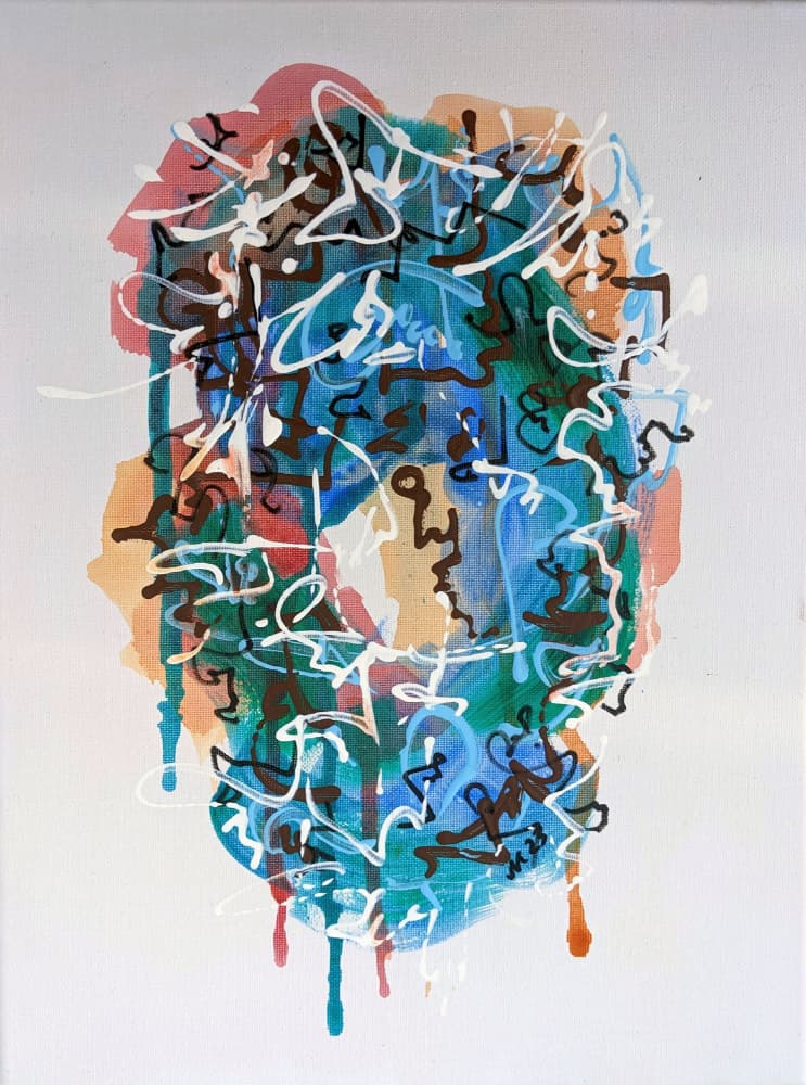 Colorful Abstract Strokes by Lena Kolambet — canvas wall art